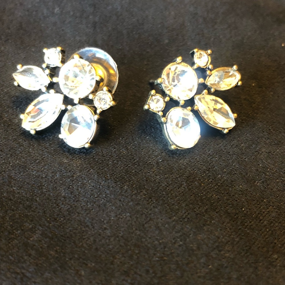 Rhinestone Statement Pierced Earrings